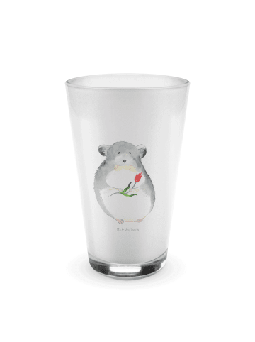 Mr. & Mrs. Panda Saftglas Chinchilla Blume ohne Spruch in Transparent