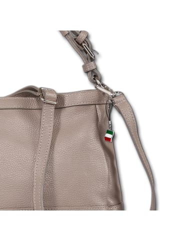 Florence Florence Schultertasche Leder grau ca. 38cm