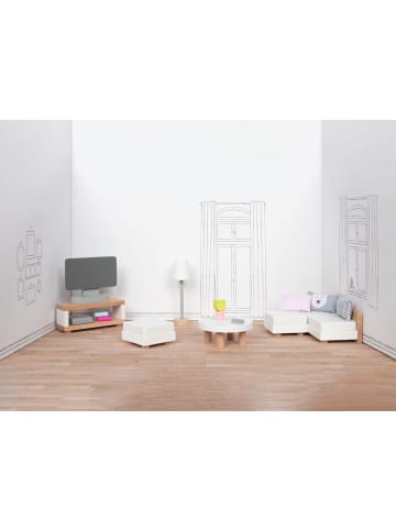 Goki Puppenhausmöbel Style Wohnzimer - ab 3 Jahren