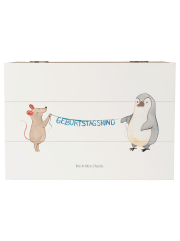 Mr. & Mrs. Panda fotobox Maus Pinguin Geburtstag ohne Spruch in Weiß