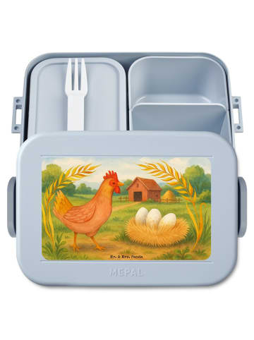 Mr. & Mrs. Panda MEPAL Bentobox Huhn Stolz Design ohne Spruch in Blau Pastell