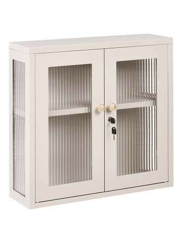 Beliani Büroschrank HARLYN in Beige - (W) 60 x (H) 57 x (L) 18 cm