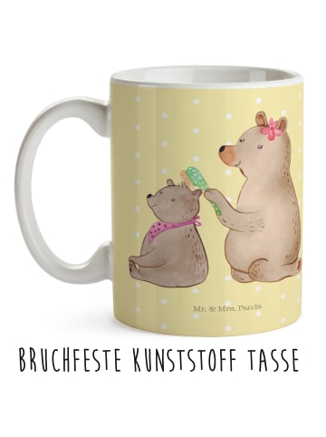 Mr. & Mrs. Panda Tasse Bär Kind ohne Spruch in Gelb Pastell