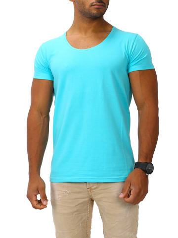 Joe Franks Joe Franks Joe Franks Herren Basic T-Shirts Round DEEP in turquoise