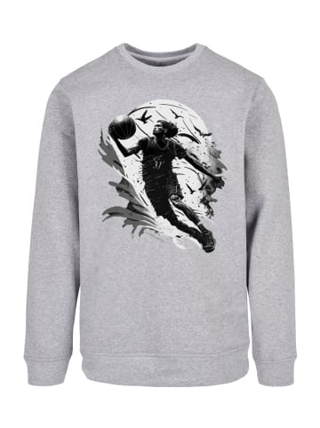 F4NT4STIC Sweatshirt Basketball Spieler in grau meliert