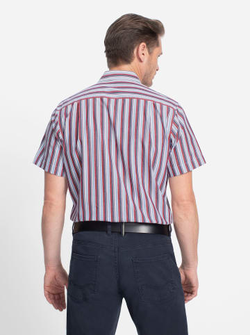 WITT WEIDEN Kurzarmhemd in erdbeere-eisblau-gestreift