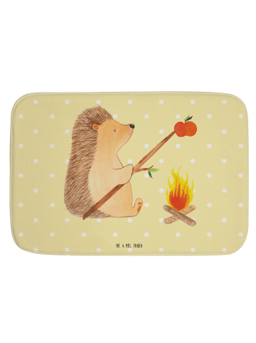 Mr. & Mrs. Panda duschmatten Igel Grillen ohne Spruch in Gelb Pastell