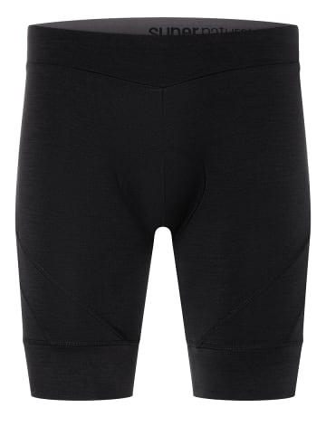 super.natural Merino Fahrradshort in schwarz