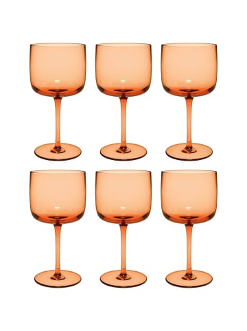 like. by Villeroy & Boch 6er Set Weingläser Like Glass 270 ml in Apricot