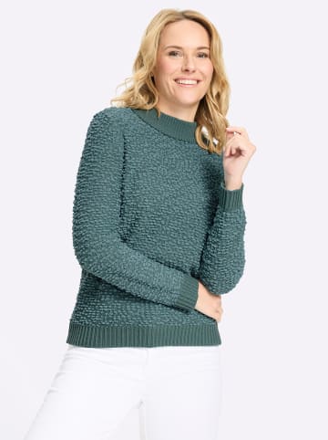 Sieh an! Stehkragen-Pullover in jade