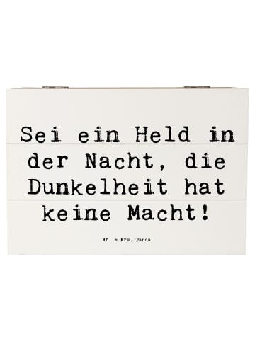 Mr. & Mrs. Panda Schatztruhe Spruch Angst vor Dunkelheit überwin... in Weiß