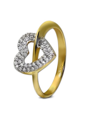GoldDream 333 Gelbgold - 8 Karat Damen Ringe Herz Fingerring  56 (17,8)