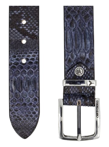 Carlo Colucci Ledergürtel Christoph in Navy