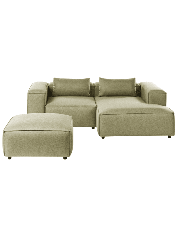 Beliani 2-tlg Ecksofa BRANDE in Grün