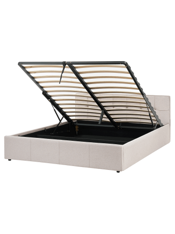 Beliani Doppelbett LAURESSES in Beige - (W) 168 x (H) 76 x (L) 214 cm