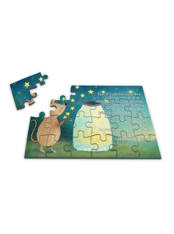 Mr. & Mrs. Panda Puzzle Maus Sterne Design mit Spruch in Weiß