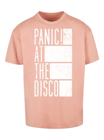 F4NT4STIC Heavy Oversize T-Shirt Panic At The Disco Block Text in amber