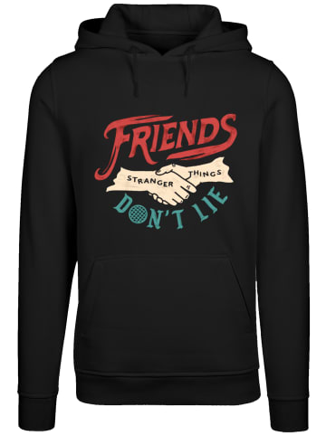 F4NT4STIC Hoodie Stranger Things Friends Dont Lie Hands Netflix TV Series in schwarz