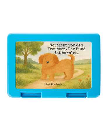 Mr. & Mrs. Panda Lunchbox Hund Flauschig Design mit Spruch in Weiß