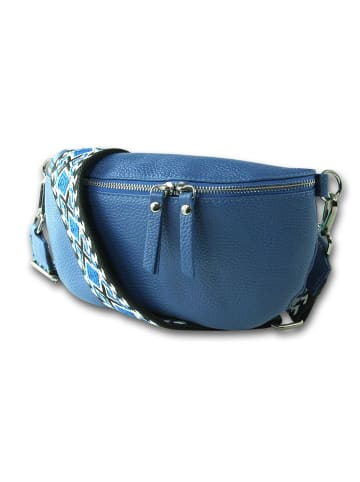 Toscanto Leder Gürteltasche Toscanto Tasche blau, mehrfarbig ca. 25cm