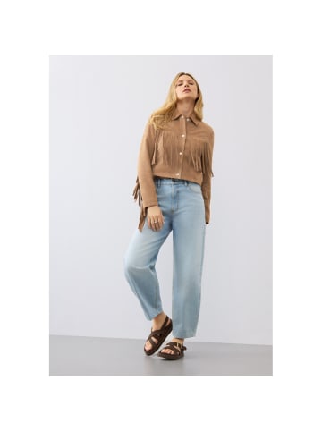 Bolongaro Trevor Lederjacke Nora Fringe in braun