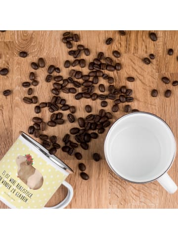 Mr. & Mrs. Panda Trinkbecher Meerschweinchen Weisheit mit Spruch in Gelb Pastell