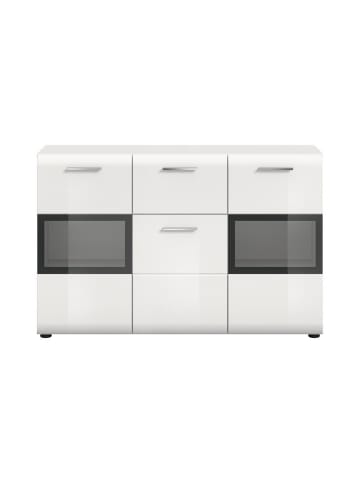 ebuy24 Sideboard Ice Weiß 125 x 37 cm