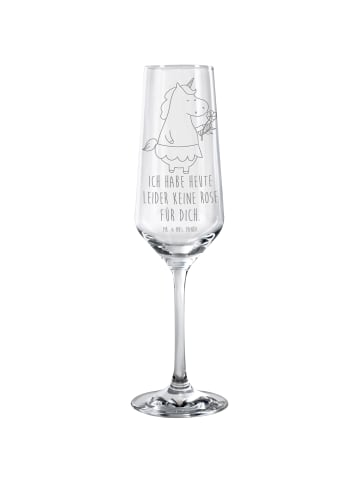 Mr. & Mrs. Panda Sektglas Einhorn Dame mit Spruch in Transparent