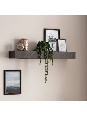 KADIMA DESIGN Wandregal 60x10x20 cm Mango Massivholz / Steinoptik Hängeregal Modern