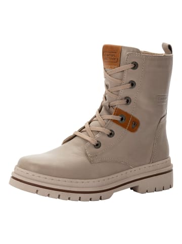 Camel Active Schnürstiefel aus Nubukleder vom Rind in beige