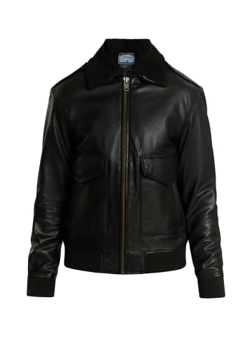 DreiMaster Vintage Lederjacke in Schwarz