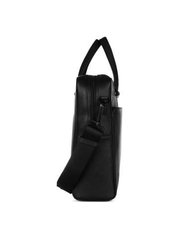 Bugatti Black Aktentasche Leder 39 cm Laptopfach schwarz