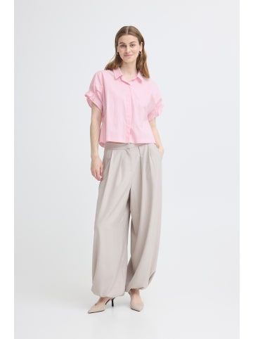 ICHI Hemd kurzarm IHSAMI Loose fit in Pink Lady