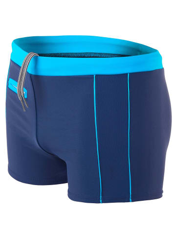 Aquarti Aquarti Herren Badehose Kurz mit Kontrastpaspel in blau