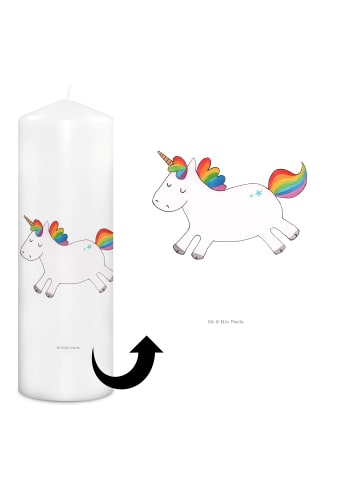 Mr. & Mrs. Panda Wachskerze Einhorn Happy ohne Spruch in Weiß