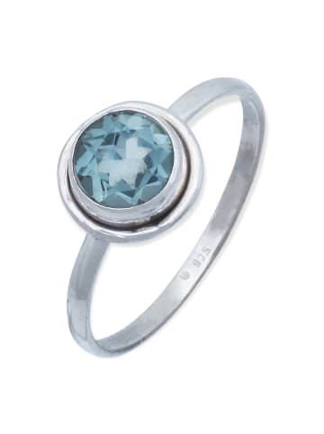 mantraroma 925er Silber - Ringe mit Blau Topas facettiert