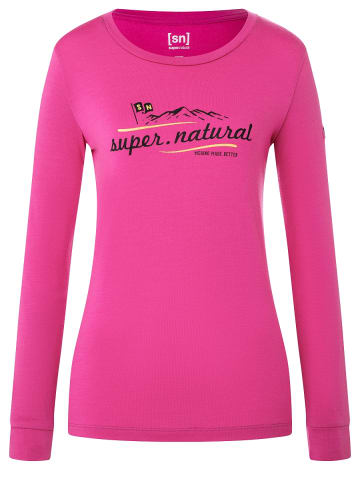 super.natural Merino Longsleeve in fuchsia