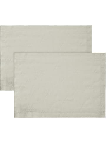 REDBEST Jacquard Tischset 2er-Pack Snowflake in hellgrau