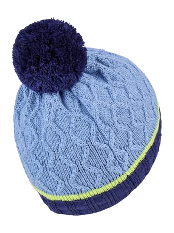 Sterntaler Bommelmütze Struktur in mittelblau
