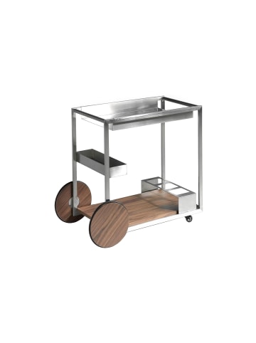 Angel Cerdá Minibar-Wagen 3116 in Walnuss / Stahl – (B)80 x (H)45 x (T)74 cm