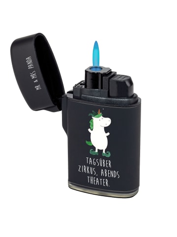Mr. & Mrs. Panda sturmfeuerzeug Einhorn Joker mit Spruch in Schwarz
