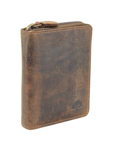 Greenburry Vintage Geldbörse Leder 3 cm braun