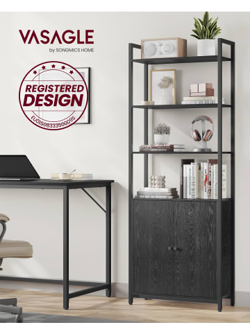 VASAGLE Bücherregal Barnet in Schwarz - (B)60 x (H)159.5 x (T)24 cm