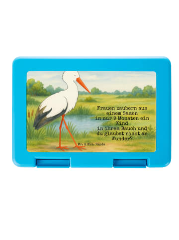 Mr. & Mrs. Panda Bento Box Storch Design mit Spruch in Weiß