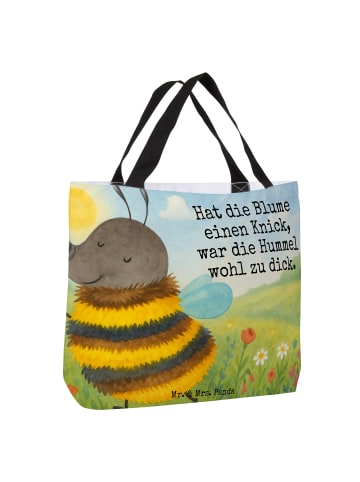 Mr. & Mrs. Panda Strandtasche Hummel flauschig Design mit Spruch in Weiß