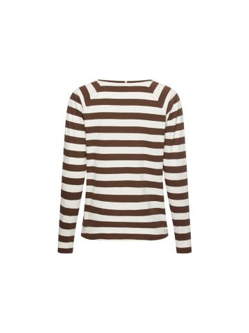 Camel Active Langarmshirt in brown- milk white
