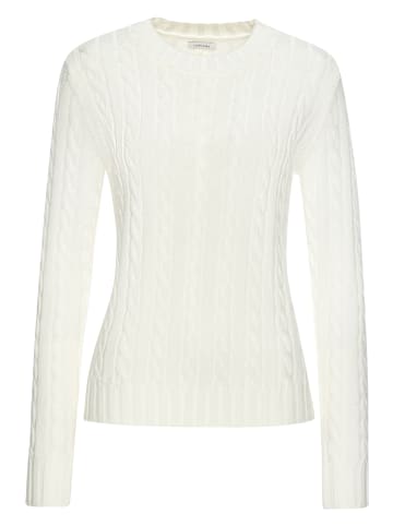 LASCANA Rundhalspullover in creme