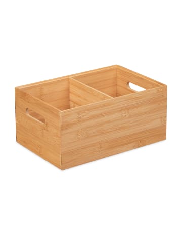 relaxdays Aufbewahrungsbox in Natur - (B)30 x (H)14 x (T)20 cm