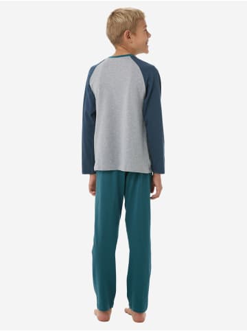 Schiesser Schlafanzug Nightwear in grau-mel.