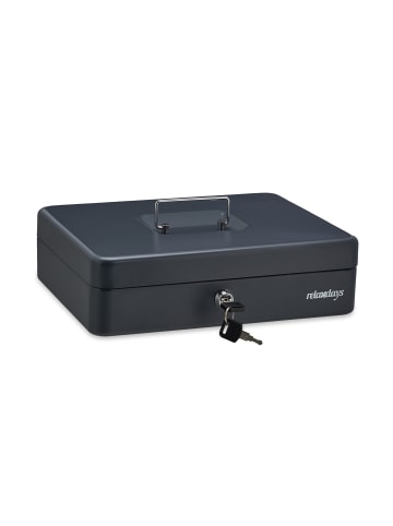 Geldkassette in Grau - (B)30,5 x (H)9 x (T)23,5 cm